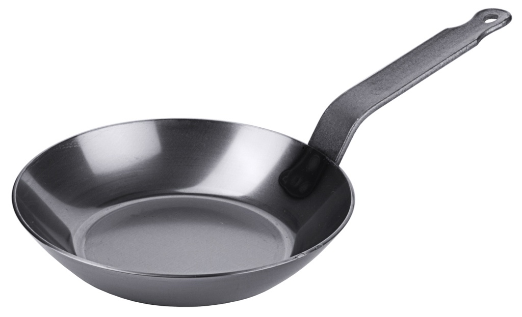 Eisen-Lyoneser-Pfannen, mit Flachgriff und Gegengriff