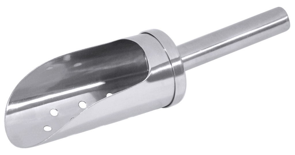 Eisschaufel aus Edelstahl mit 5mm Lochung