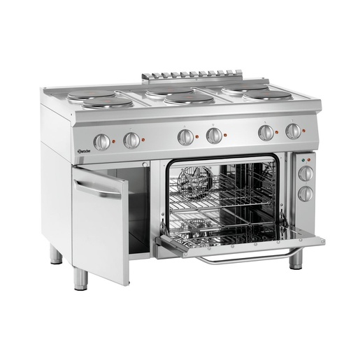 [BAR-286247] Elektroherd 700, 6 Kochzonen und Backofen Bartscher