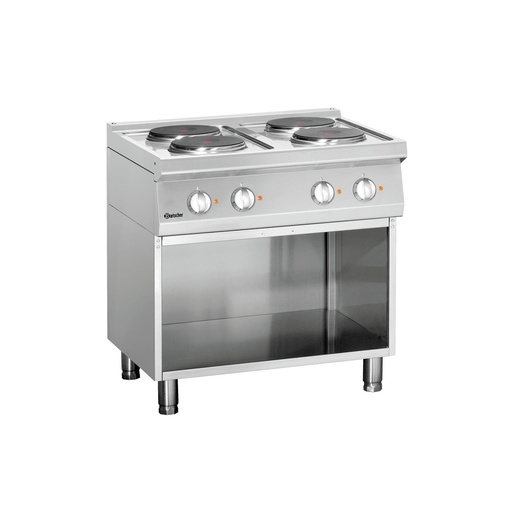 [BAR-286104] Elektroherd 700, B400, 2/4/6PL, UO Bartscher (800mm, 10.4kW, 4, 4)
