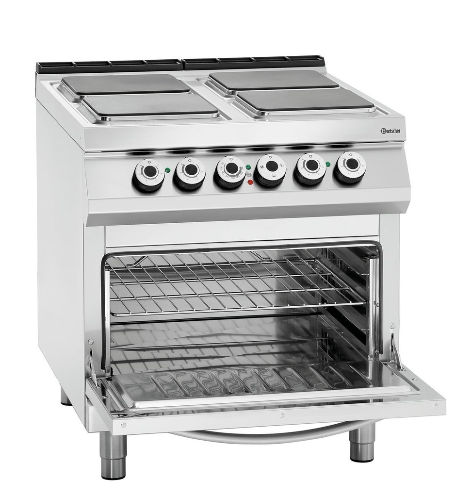 Elektroherd 900, mit 4 Platten und Backofen Bartscher