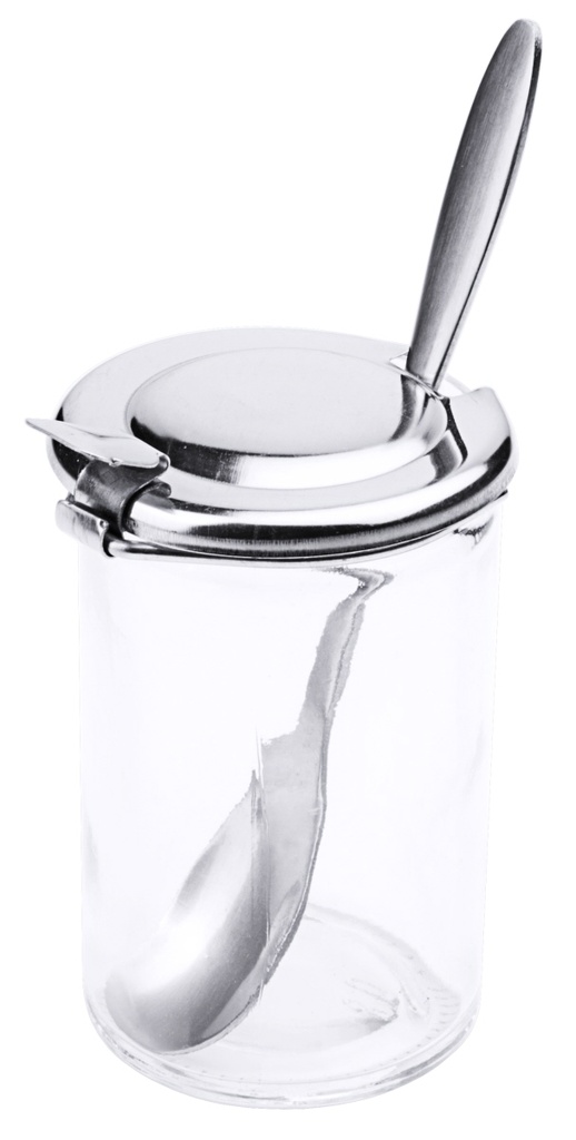 Ersatzglas Senf mit Löffel zur Menage