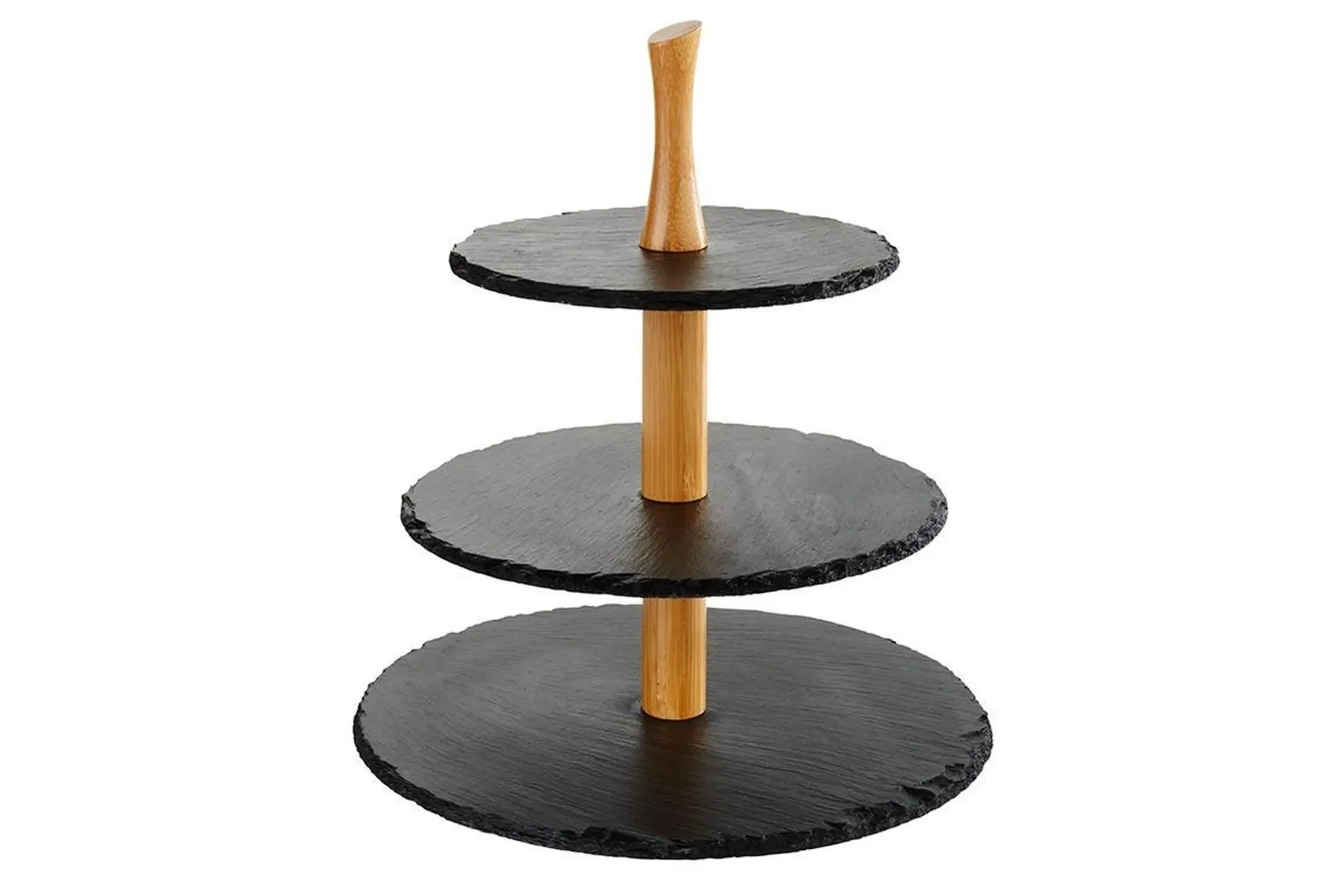 [APS-960] Etageren APS 'Morra' (Akazienholz, Naturschiefer, 30cm, 340mm, 3)