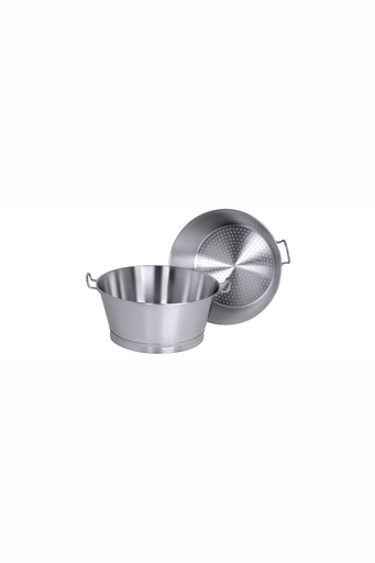 [CTO-6088/400] Fettseiher Contacto aus Edelstahl mit Bodenring (38cm, 180mm, 16.0)