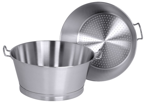 [CTO-6088/400] Fettseiher Contacto aus Edelstahl mit Bodenring (38cm, 180mm, 16.0)