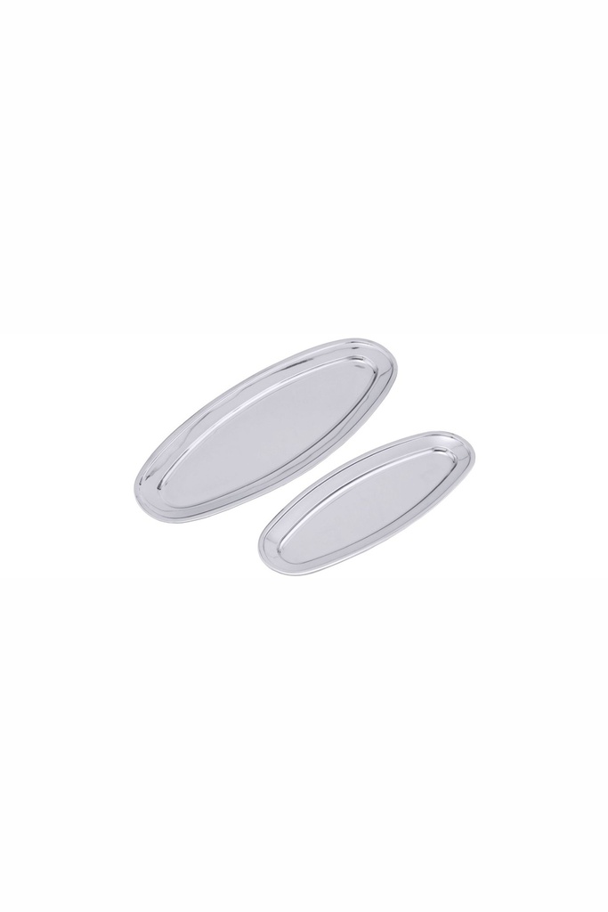 Fisch-Servierplatte Contacto oval aus Edelstahl 18/10