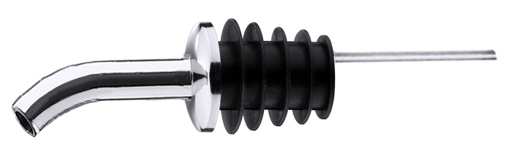 Flaschenausgießer ∅ 8mm Durchlauf mit gebogenem Rohr