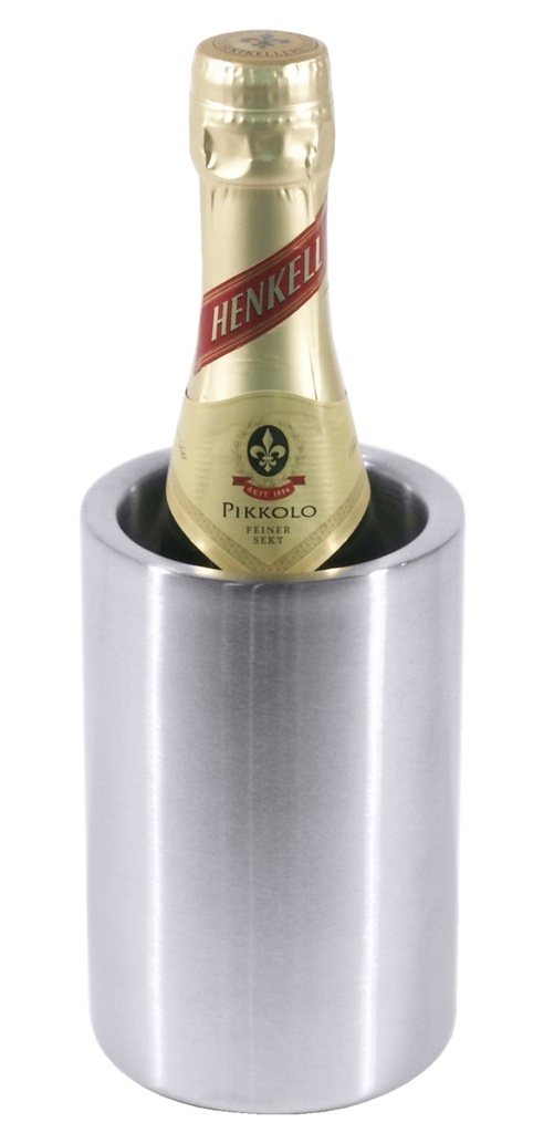 Pikkolo-Flaschenkühler ∅ 8,5cm aus Edelstahl 18/10, doppelwandig