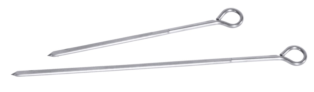 Fleischspieße kantig aus Edelstahl (12 Stück)