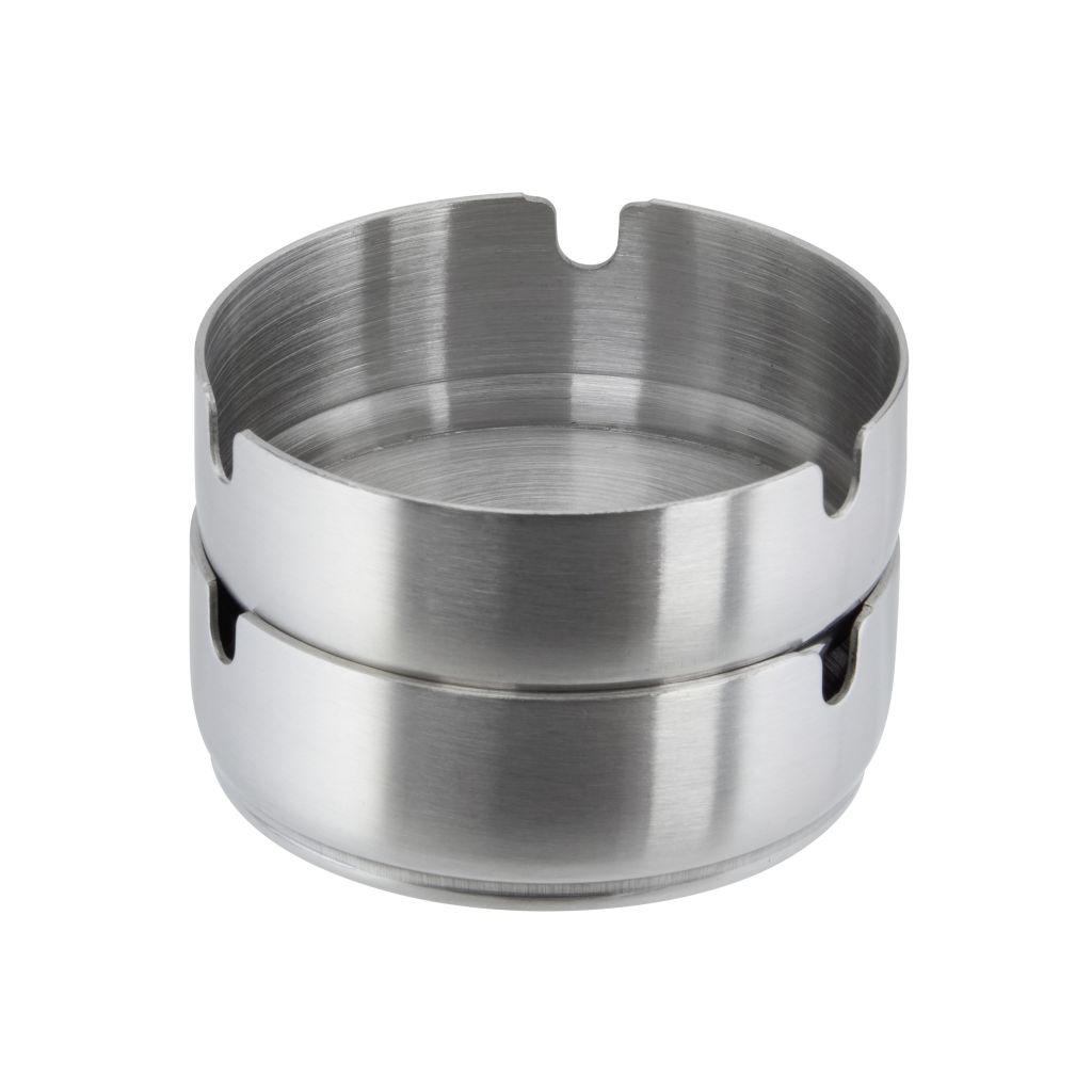 Aschenbecher 'Atlas' aus Edelstahl