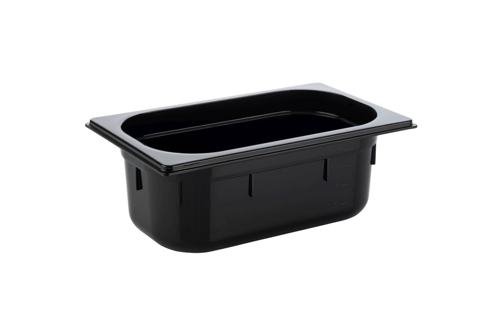 GN-Behälter APS aus schwarzem Polycarbonat