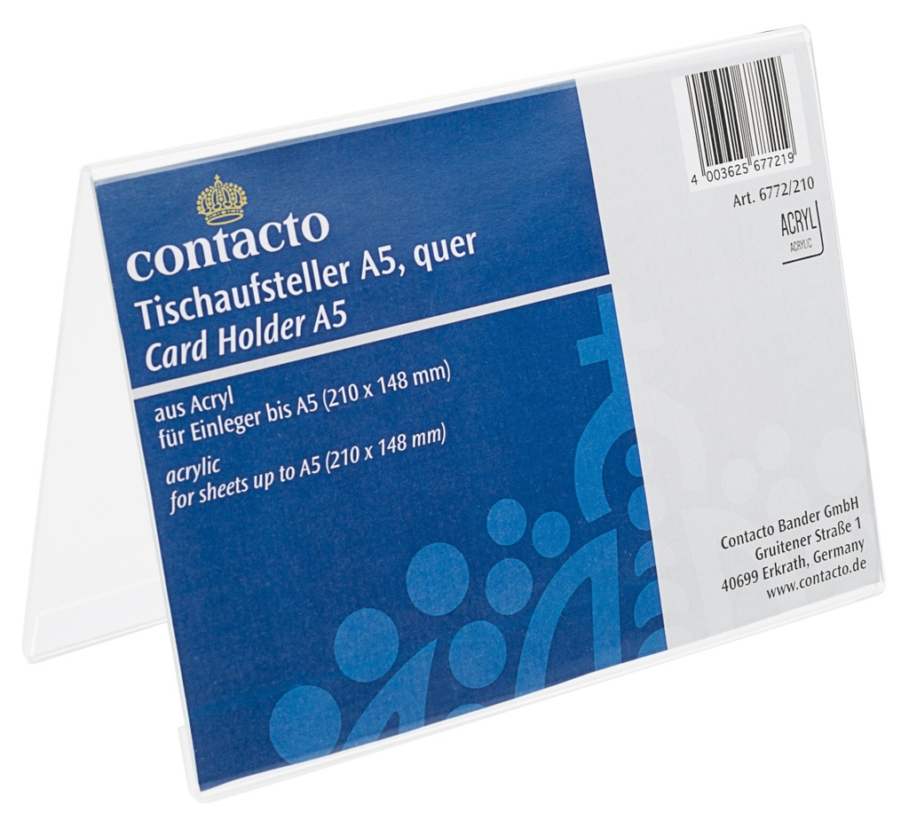 Aufsteller Contacto DIN A5 quer 