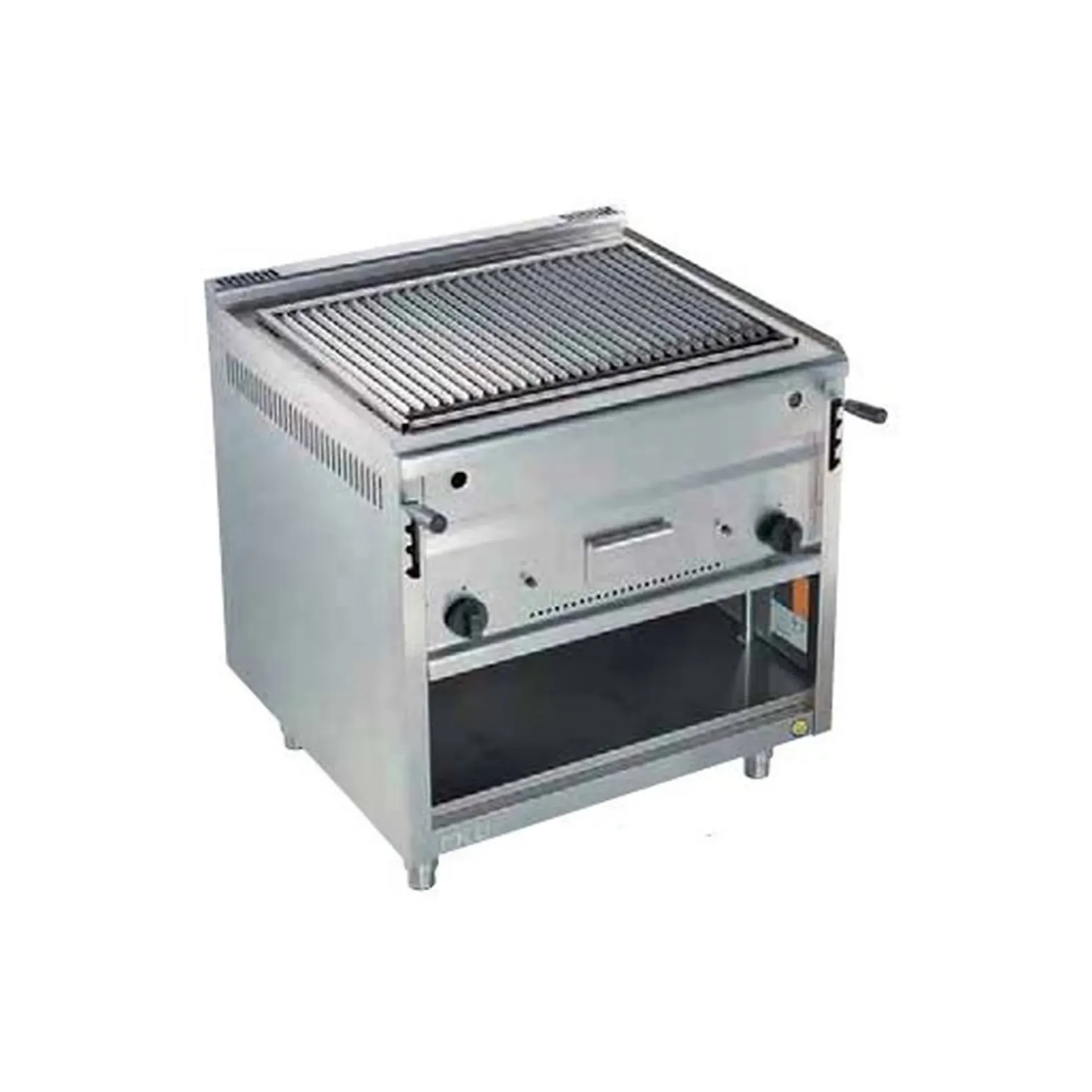 [EKU-650-PLX-60] Lavasteingrills TH65, mit V-Rost (650-PLX-60, 600mm, 12kW)