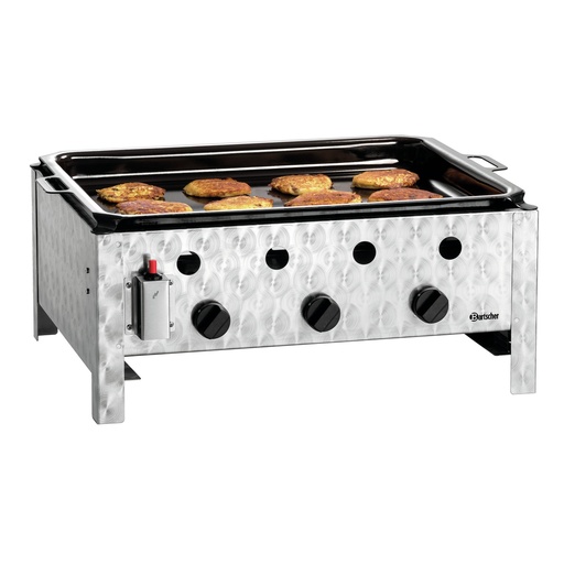 [BAR-1061933] Gas-Tischbräter, mit Grillpfanne Bartscher (705mm, 560mm, 275mm, 10kW)