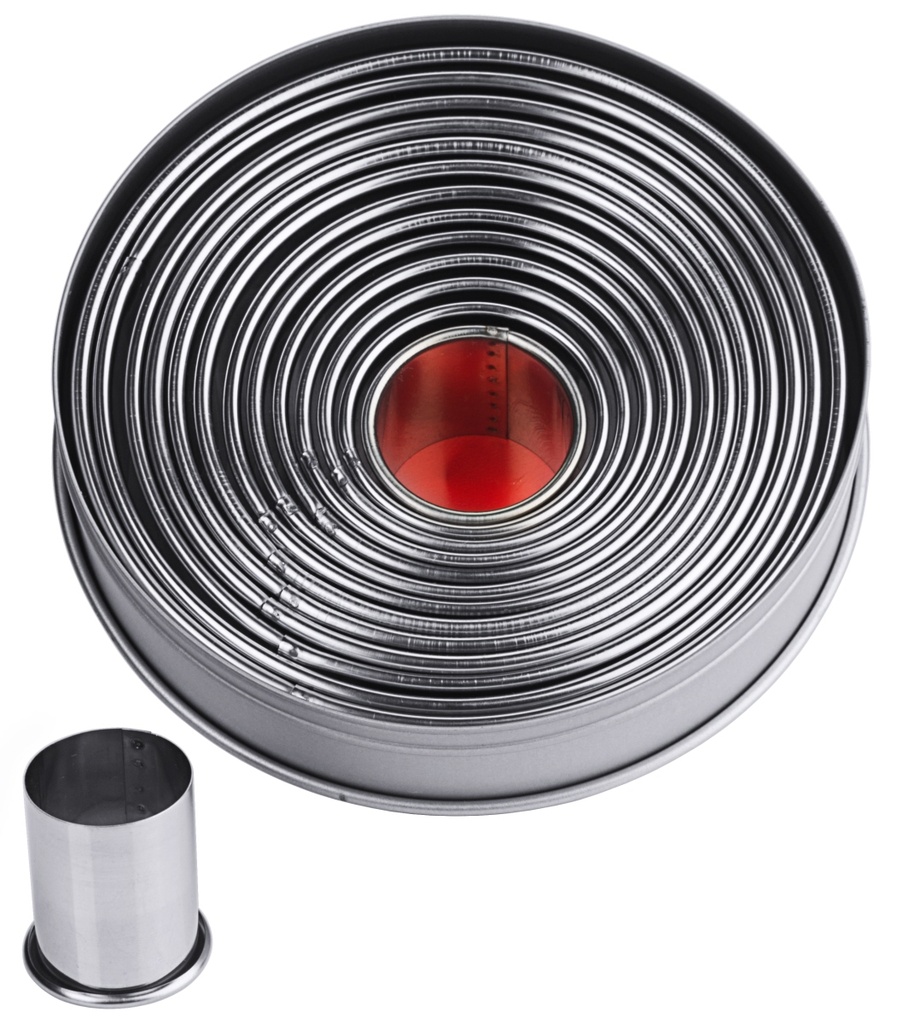Ausstechformen (∅ 2,5 - 10,5cm), 12 Stck. aus Edelstahl