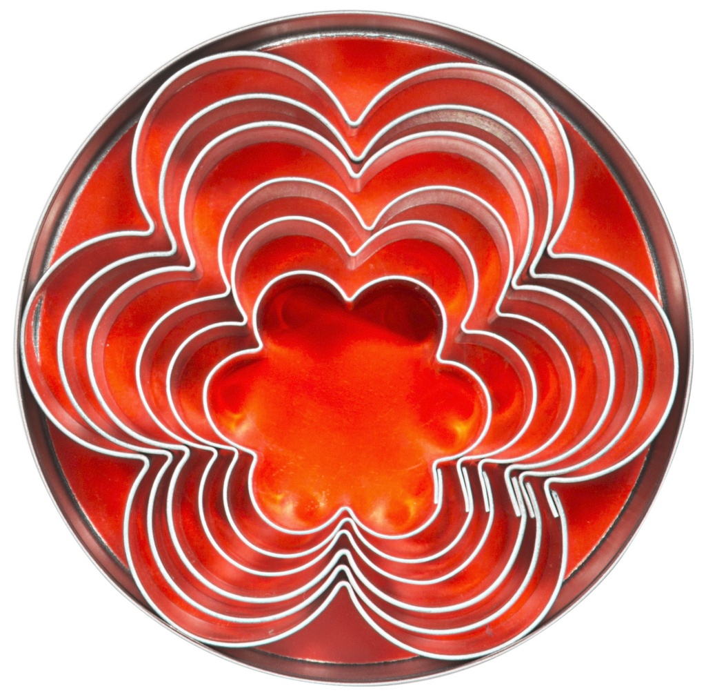 Ausstechformen - Set Blüte, 6 Stck. aus Weißblech