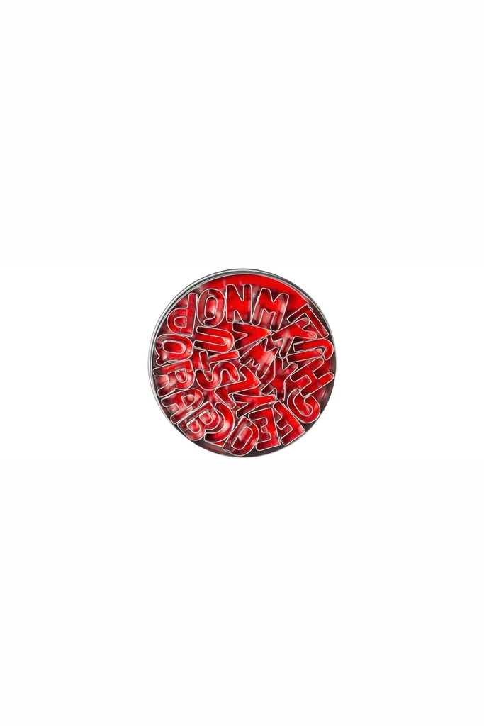 Ausstechformen - Set Contacto Buchstaben (Ø 12,5 cm), aus Weißblech