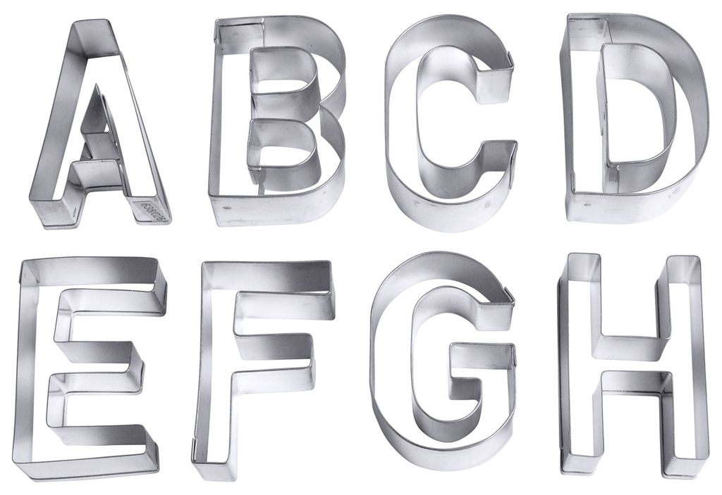 Ausstechformen -Set Contacto Buchstaben, von A-Z aus Weißblech