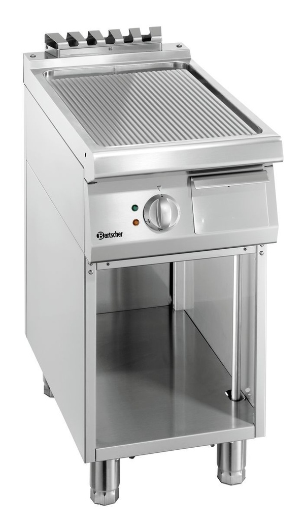 Griddleplatte Elektro 700, gerillt Bartscher
