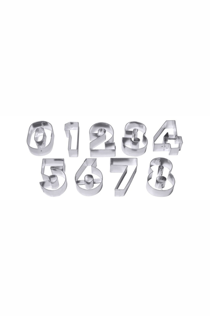 Ausstechformen - Set Contacto Zahlen von 0-9 aus Weißblech