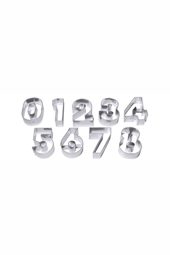 [CTO-637/060] Ausstechformen - Set Contacto Zahlen von 0-9 aus Weißblech
