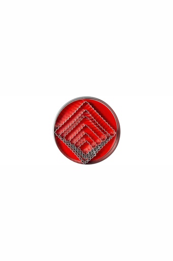 [CTO-616/006] Ausstechformen - Set Contacto gewellte Form, 6 Stck. aus Weißblech