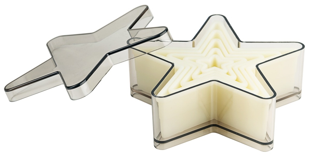 Ausstechform-Set Stern, 5 Stck. aus hellem Polyamid