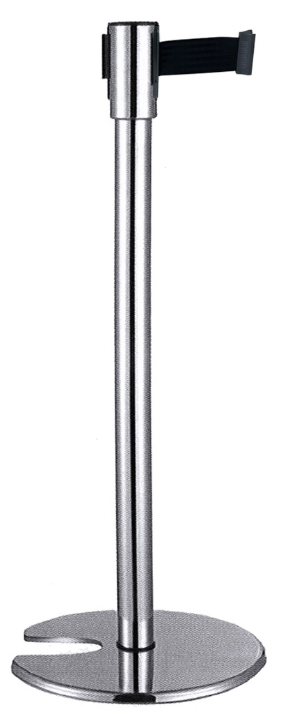 Gurtabsperrpfosten mit farbigen Gurtband