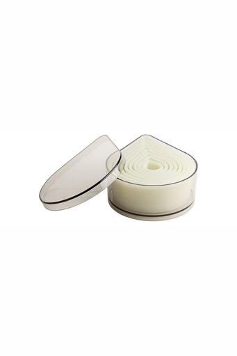 [CTO-1229/008] Ausstechform - Set Contacto Tropfen, 8 Stck. aus hellem Polyamid