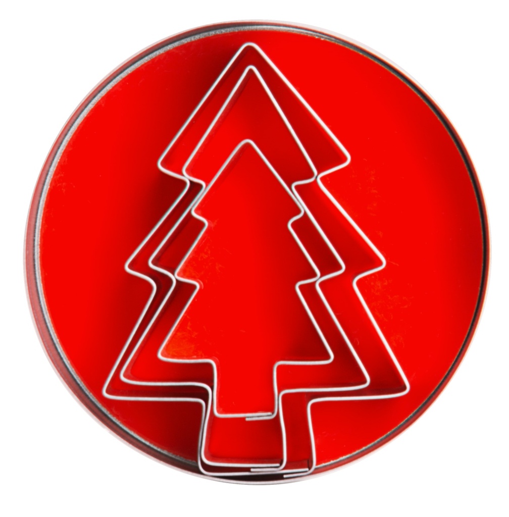 Ausstechformen - Set Contacto Tannenbaum, 3 Stck. aus Weißblech