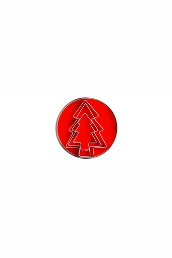 [CTO-635/003] Ausstechformen - Set Contacto Tannenbaum, 3 Stck. aus Weißblech