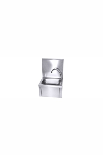 [CTO-4001/100] Handwaschbecken Contacto 40x 33cm aus Edelstahl zur Wandmontage mit Armatur