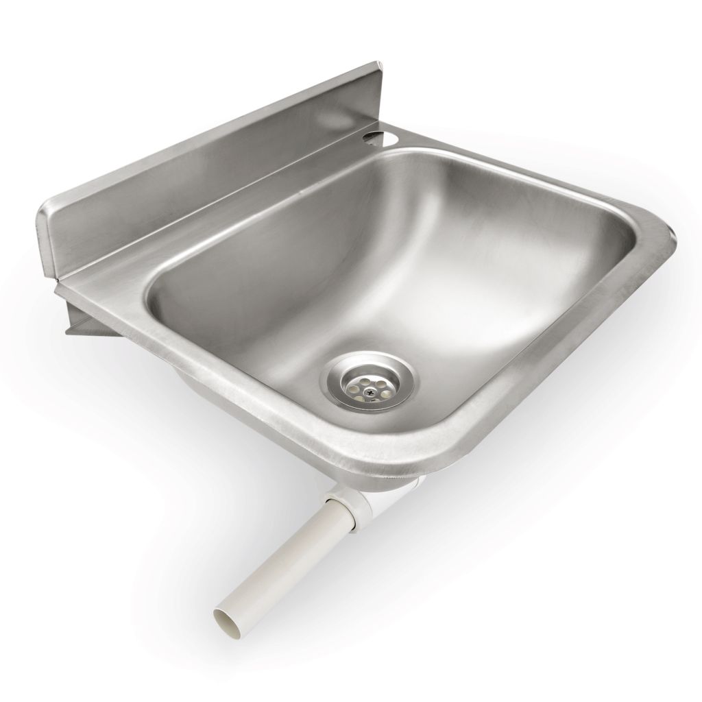 Handwaschbecken zur Wandmontage 30,5x 37,5cm aus Chromnickelstahl