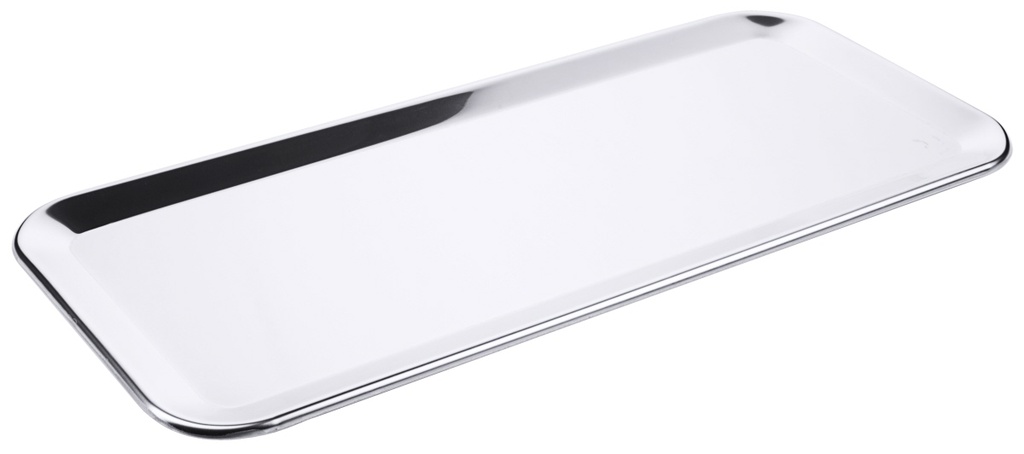 Auslageplatte aus Edelstahl hochglänzend 