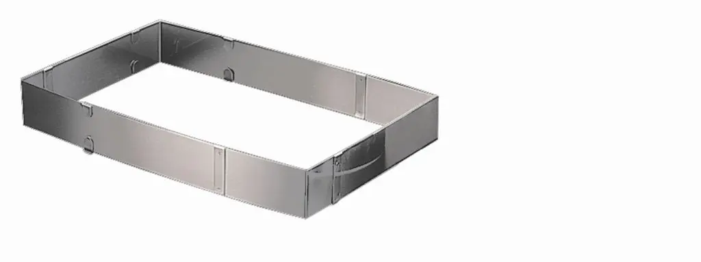 Backform aus flexiblem Edelstahl stufenlos verstellbar 