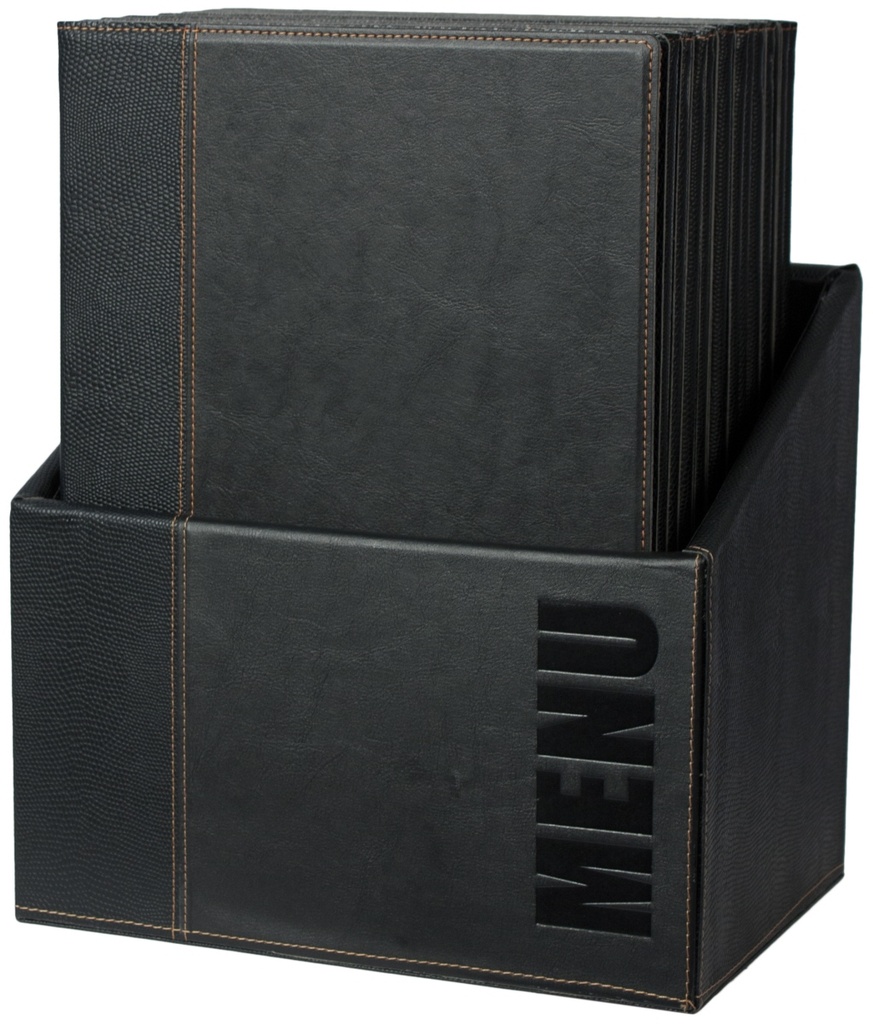 Speisekartenkasten mit 20 Mappen