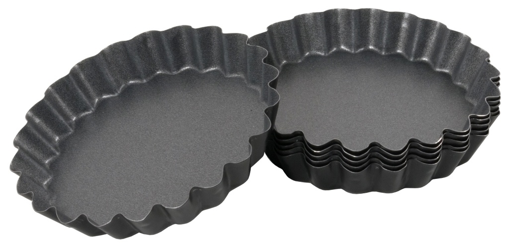 Backform - Set: Form Tarteletteform 4 Stck. mit Antihaftbeschichtung (∅12cm)