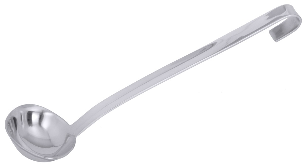 Saucenkelle aus Edelstahl mit beidseitiger Ausgussschnaupe 0,04 Liter