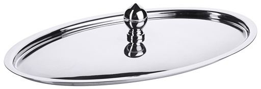 [CTO-6890/260] Knopfdeckel Contacto oval zur Serie 6806,6808 aus Edelstahl hochglänzend (260mm, 170mm, 35mm)