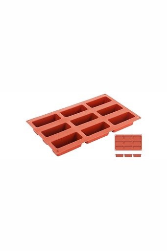 [CTO-6645/085] Backmatte Barren Contacto aus Silikon 9 Formen a´ 8,5cm x 3,5cm