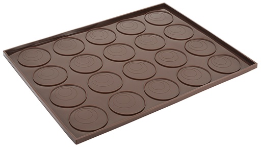 [CTO-6679/065] Backmatte Contacto Macaronsbaus Silikon 20 Formen ∅ 25mm-40mm-65mm