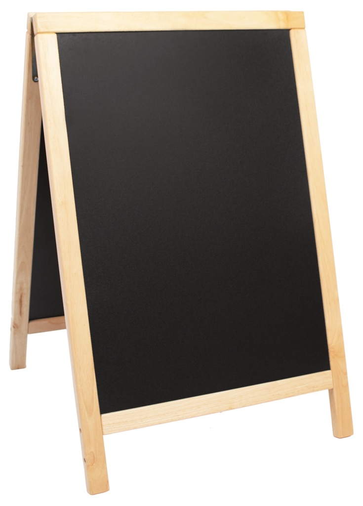 Doppeltafel/ Kreidetafel Contacto aus dreifach lackiertem Kautschukbaumholz