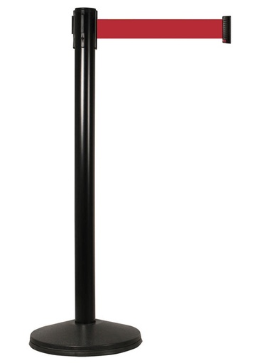 [CTO-1607/105] Abgrenzungspfosten mit Gurtband rot, Höhe: 95cm