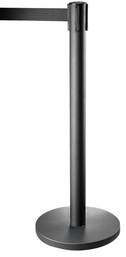 [CTO-1634/001] Abgrenzungspfosten Contacto mit Gurtband schwarz, Höhe: 94cm