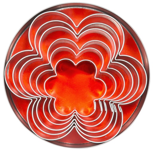 [CTO-636/006] Ausstechformen - Set Blüte, 6 Stck. aus Weißblech