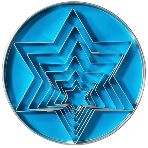 [CTO-632/007] Ausstechformen - Set Stern, 7 Stck. aus Weißblech