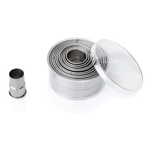[WAS-1695012] Ausstechform - Set WAS Germany (∅ 2,7 - 10,4cm), 12 Stck. aus Chromnickelstahl