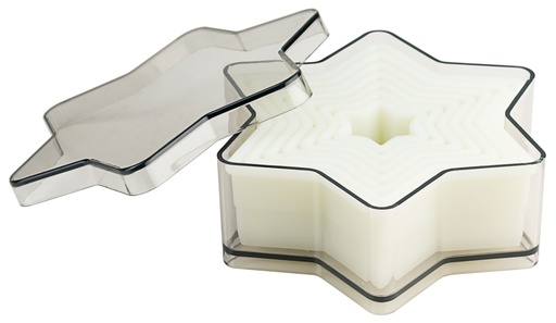 [CTO-1224/007] Ausstechform-Set Schneeflocke, 7 Stck. aus weißem Polyamid