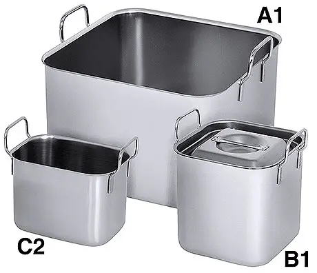 [CTO-234/040] Bain Marie-Einsätze Serie A, groß aus Edelstahl 18/10