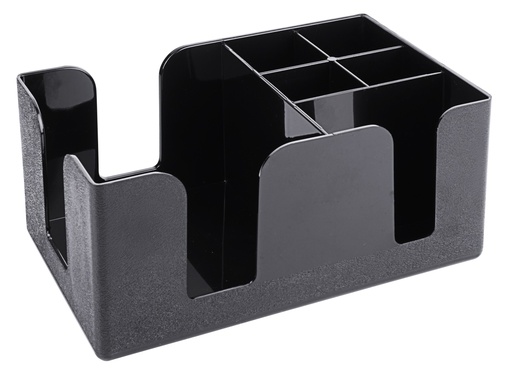 [CTO-2098/004] Barcaddy mit 6 Fächern aus schwarzem ABS-Kunststoff 